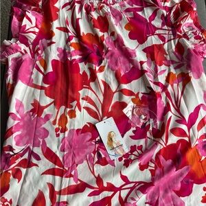 Floral Pink and Red Dress